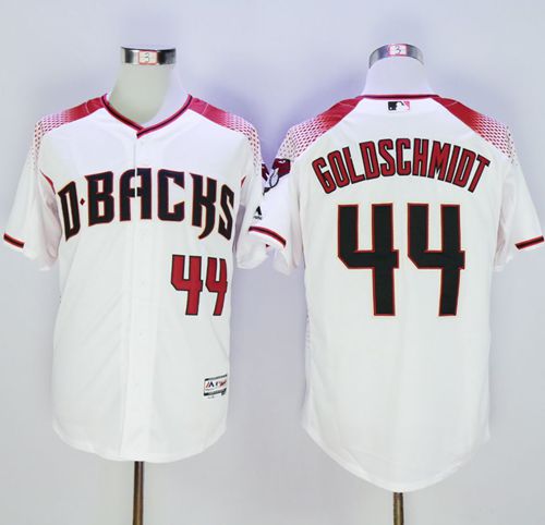 Diamondbacks #44 Paul Goldschmidt White Brick New Cool Base Stitched Jersey