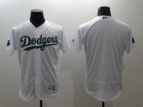 Dodgers Blank White Celtic Flexbase Authentic Collection Stitched Jersey