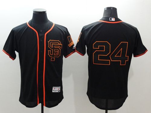 Giants #24 Willie Mays Black Flexbase Authentic Collection Alternate Stitched Jersey