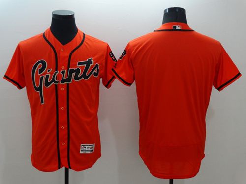 Giants Blank Orange Flexbase Authentic Collection Alternate Stitched Jersey