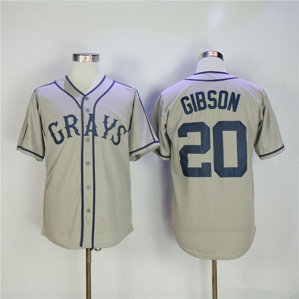 Homestead Grays #20 Josh Gibson Gray Stitched Baseball Jersey