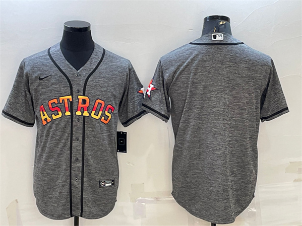 Houston Astros Blank Gray Cool Base Stitched Baseball Jersey