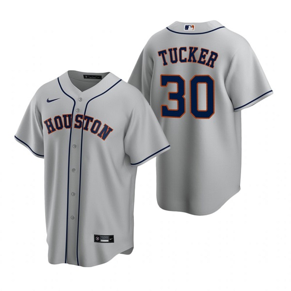 Houston Astros #30 Kyle Tucker Gray Cool Base Stitched Jersey