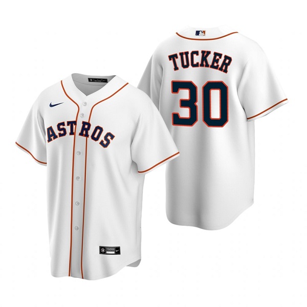 Houston Astros #30 Kyle Tucker White Cool Base Stitched Jersey
