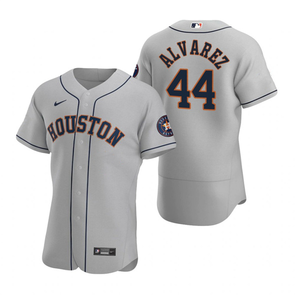 Houston Astros #44 Yordan Alvarez Gray Flex Base Stitched Jersey