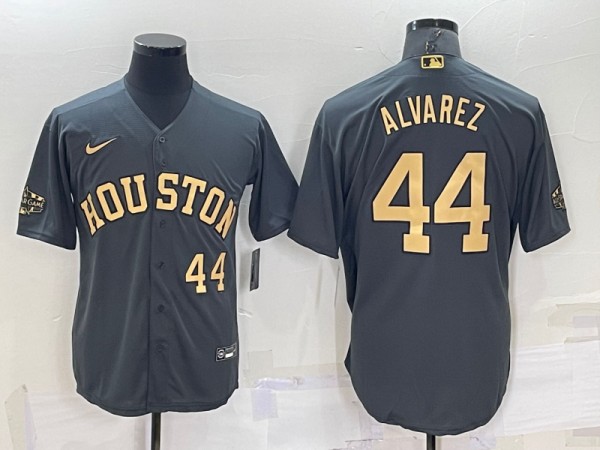 Houston Astros #44 Yordan Alvarez Charcoal 2022 All-Star Cool Base Stitched Baseball Jersey