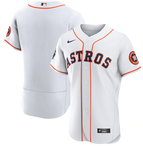 Houston Astros Blank White 2022 World Series Flex Base Stitched Baseball Jersey
