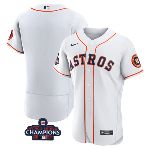 Houston Astros Blank White 2022 World Series Champions Flex Base Stitched Baseball Jersey
