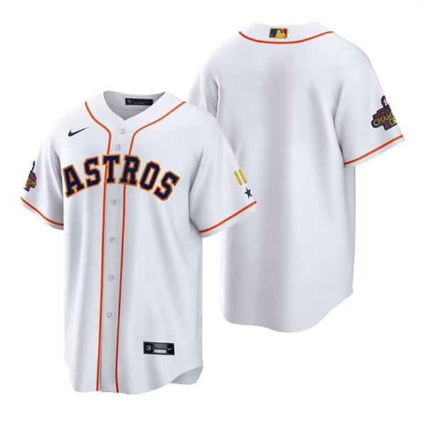 Houston Astros Blank White Gold 2022 World Series Champions Stitched Baseball Jersey