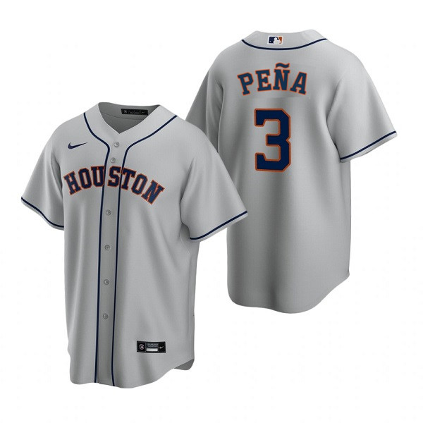 Houston Astros #3 Jeremy Pena Gray Cool Base Stitched Jersey