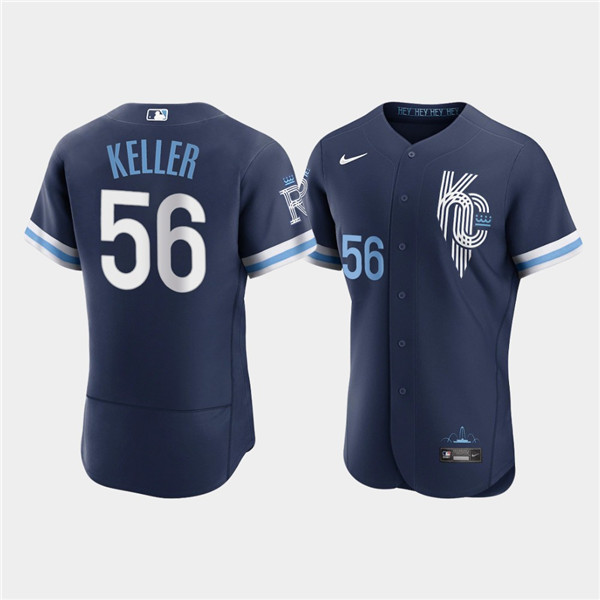 Kansas City Royals #56 Brad Keller 2022 Navy City Connect Flex Base Stitched Jersey