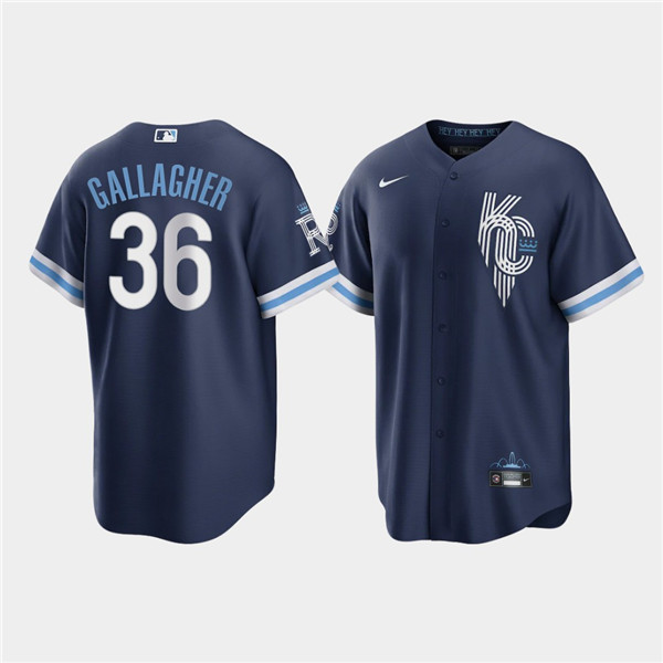 Kansas City Royals #36 Cam Gallagher 2022 Navy City Connect Cool Base Stitched Jersey
