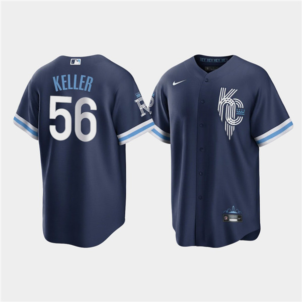 Kansas City Royals #56 Brad Keller 2022 Navy City Connect Cool Base Stitched Jersey