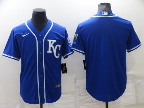Kansas City Royals Blank Blue Cool Base Stitched Jersey