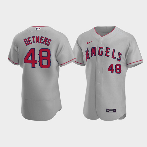 Los Angeles Angels #48 Reid Detmers Gray Flex Base Stitched Jersey