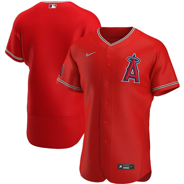 Los Angeles Angels Red Alternate Team Logo Stittched Jersey