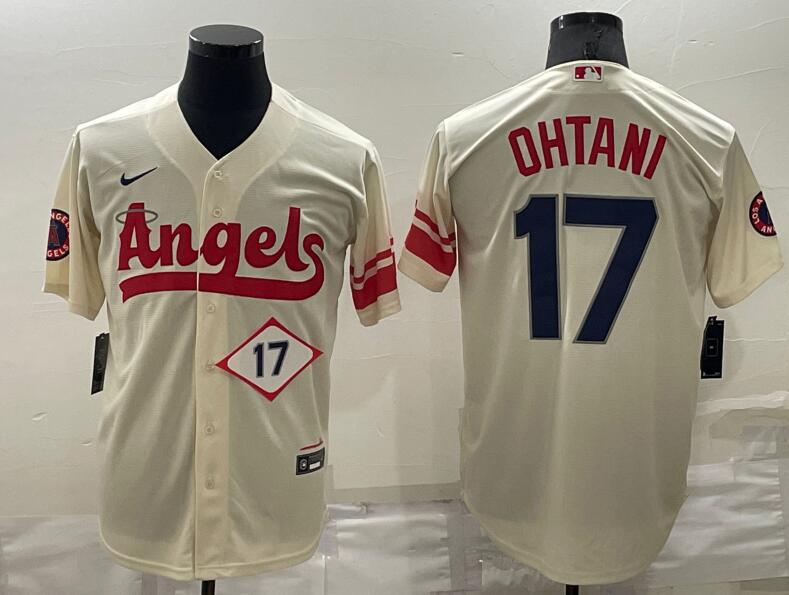 Los Angeles Angels #17 Shohei Ohtani 2022 Cream City Connect Cool Base Stitched Jersey