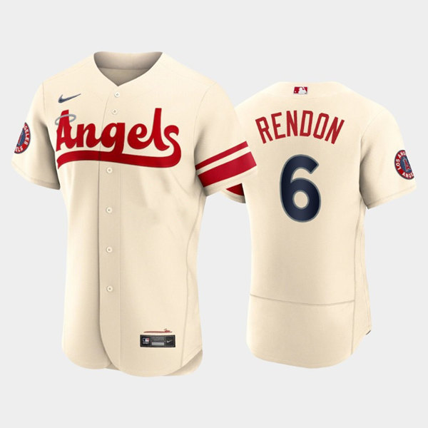 Los Angeles Angels #6 Anthony Rendon 2022 Cream City Connect Flex Base Stitched Jersey