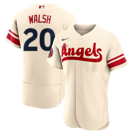 Los Angeles Angels #20 Jared Walsh 2022 Cream City Connect Flex Base Stitched Jersey