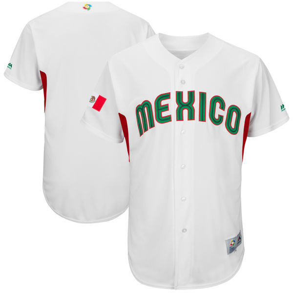 Mexico Baseball Majestic White 2017 World Baseball Classic Team Stitched WBC Jersey