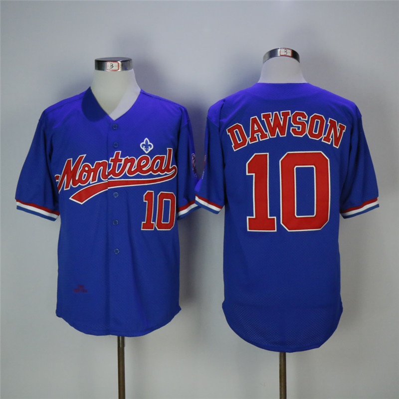 Montreal Expos #10 Andre Dawson Blue Cooperstown Collection Mesh Batting Practice Stitched Jersey