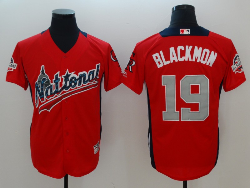 National League #19 Charlie Blackmon Red 2018 All-Star Game Home Run Derby Jersey