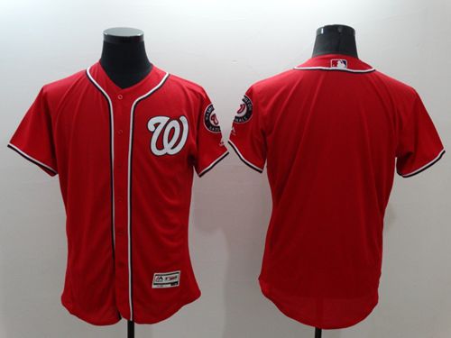 Nationals Blank Red Flexbase Authentic Collection Stitched Jersey