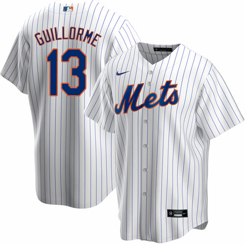 New York Mets #13 Luis Guillorme White Cool Base Stitched Baseball Jersey