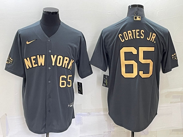 New York Yankees #65 Nestor Cortes Jr. Charcoal 2022 All-Star Cool Base Stitched Jersey