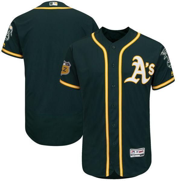 Oakland Athletics Majestic Green 2017 Spring Training Authentic Flex Base Team Stitched Jersey