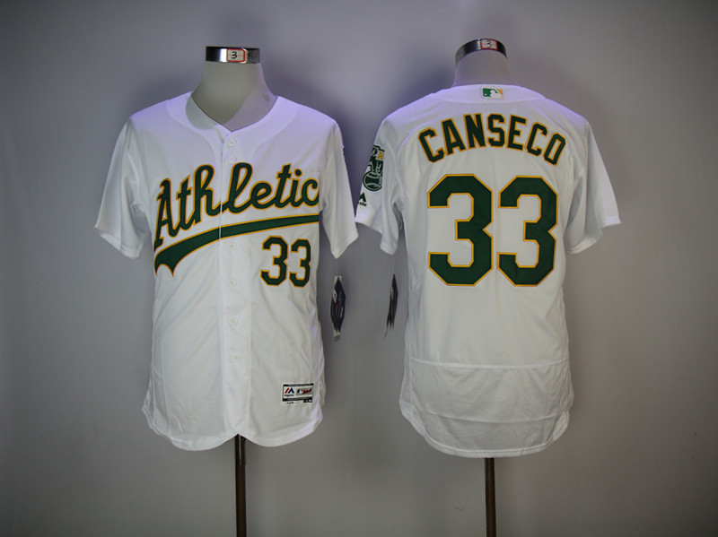 Oakland Athletics #33 Jose Canseco White Flexbase Stitched Jersey
