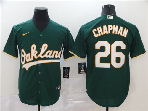 Oakland Athletics #26 Matt Chapman Green Cool Base Stitched Jersey