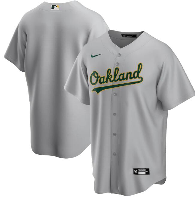 Oakland Athletics Grey Blank Cool Base Stitched Jersey