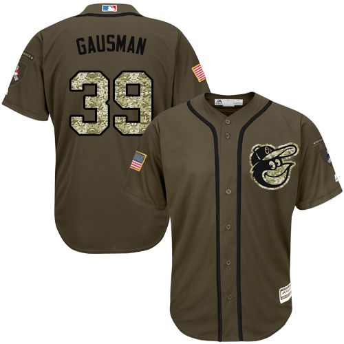 Orioles #39 Kevin Gausman Green Salute To Service Stitched Jersey
