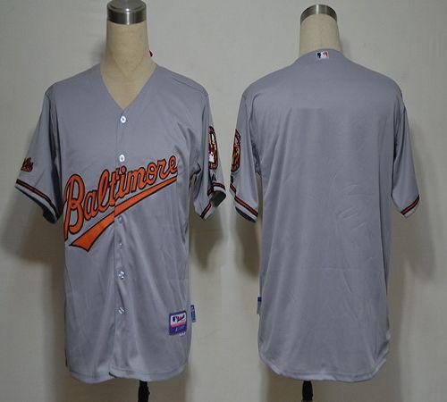 Orioles Blank Grey Cool Base Stitched Jersey
