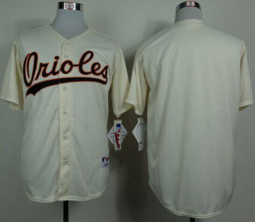 Orioles Blank Cream 1954 Turn Back The Clock Stitched Jersey