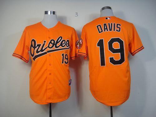 Orioles #19 Chris Davis Orange Cool Base Stitched Jersey