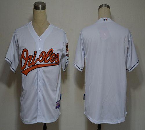 Orioles Blank White Cool Base Stitched Jersey