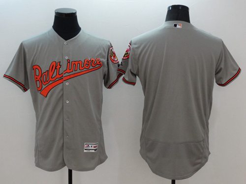 Orioles Blank Grey Flexbase Authentic Collection Stitched Jersey
