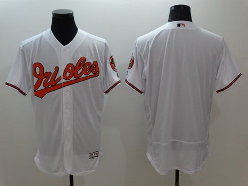 Orioles Blank White Flexbase Authentic Collection Stitched Jersey