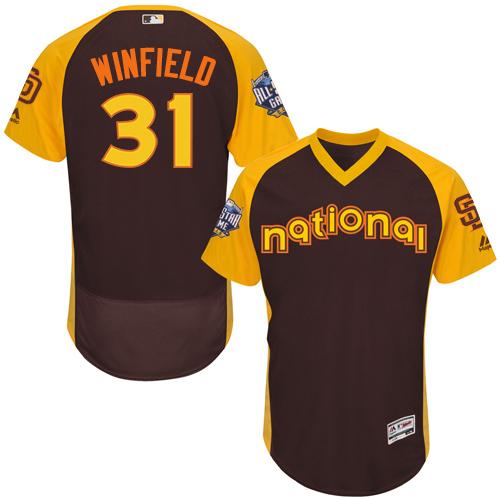 Padres #31 Dave Winfield Brown Flexbase Authentic Collection 2016 All-Star National League Stitched Jersey