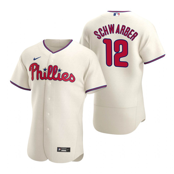 Philadelphia Phillies #12 Kyle Schwarber 2021 Cream Flex Base Stitched Baseball Jersey