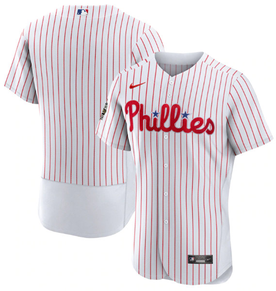 Philadelphia Phillies Blank White 2022 World Series Flex Base Stitched Baseball Jersey