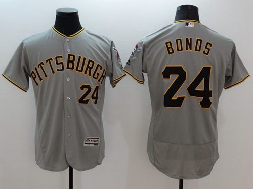 Pirates #24 Barry Bonds Grey Flexbase Authentic Collection Stitched Jersey