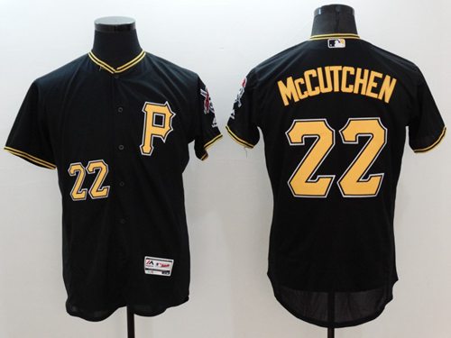 Pirates #22 Andrew McCutchen Black Flexbase Authentic Collection Stitched Jersey