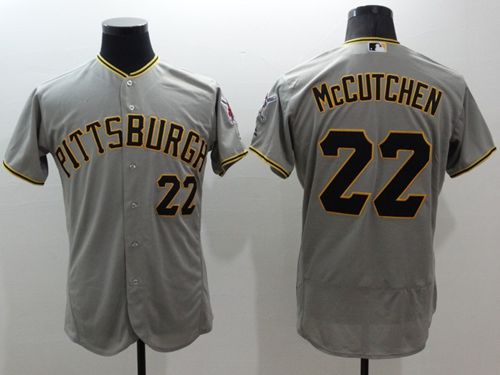 Pirates #22 Andrew McCutchen Grey Flexbase Authentic Collection Stitched Jersey