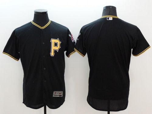 Pirates Blank Black Flexbase Authentic Collection Stitched Jersey