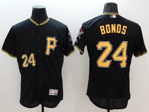 Pirates #24 Barry Bonds Black Flexbase Authentic Collection Stitched Jersey