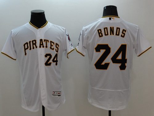 Pirates #24 Barry Bonds White Flexbase Authentic Collection Stitched Jersey