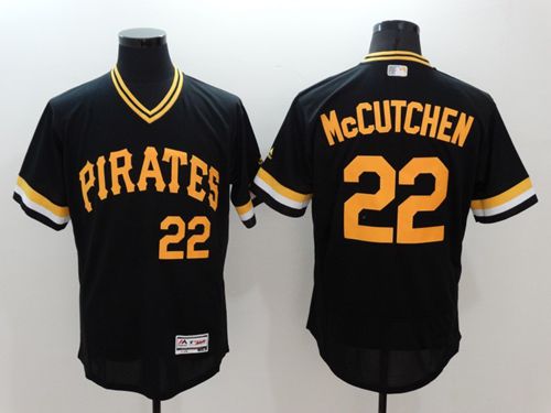 Pirates #22 Andrew McCutchen Black Flexbase Authentic Collection Cooperstown Stitched Jersey